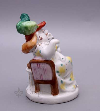 «Soviétique en porcelaine figurine le Rat et la souris (Et la graisse russe manger) de la fable S. S. Mikhalkov ЛФЗ sculpteur de Moineaux B. I.» - photo 3