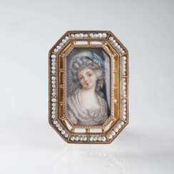 Louis-Seize Ring mit Miniatur-Portrait