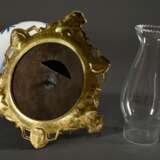 Große Meissen Öllampe „Zwiebelmuster“ mit ornamentaler Messing Montierung (H. 72cm), Messing oxidiert, Glaszylinder best. - фото 5