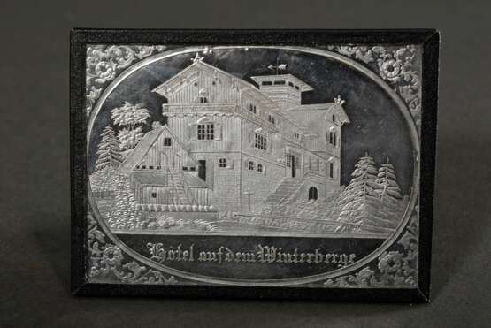 4 Diverse Kainer, Wenzel (tätig 1850-1865 in Hbg.) Zinn-Abgüsse v. geschliffenen Glasplatten: 2x "Carlsbad", "Marienbad" und "Winterberg", 9,2x6,8cm, Provenienz: aus der Familiennachfolge von W. Kainer - фото 4