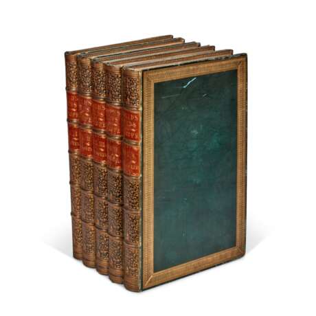 The Birds of Europe, London, [1832-] 1837, first edition, 5 vols, contemporary green moroccco - фото 4