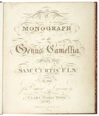 A monograph of the genus Camellia, London, 1819, half calf - фото 3