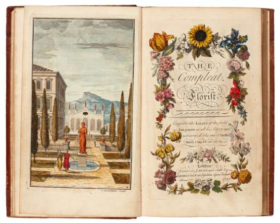 The compleat florist, London, 1747, coloured plates, contemporary calf gilt - фото 1