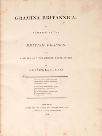 Gramina Britannica; or representations of British grasses, London, 1804, contemporary half calf - фото 2