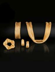 Juwelier Wilm. Exklusive Goldschmuck-Parure 'Pharao'.