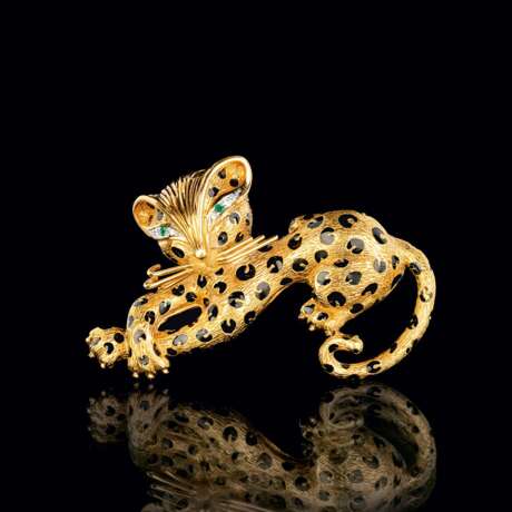 Fred Paris Joaillier, est. 1936. Brosche 'Leopard'. - Foto 1