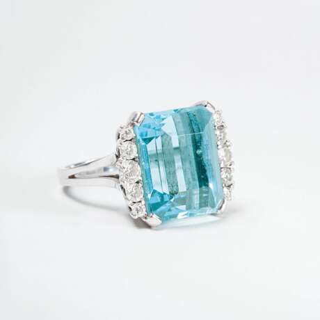 Aquamarin-Brillant-Ring. - фото 1