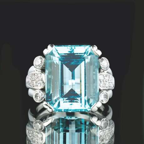 Farbfeiner Aquamarin-Diamant-Ring 'Santa Maria'. - photo 2