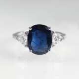Ring mit natürlichem Burma-Saphir und Diamanten - Foto 1