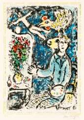 Marc Chagall (Witebsk 1887 - St.-Paul-de-Vence 1985). L'Atelier bleu.