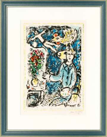 Marc Chagall (Witebsk 1887 - St.-Paul-de-Vence 1985). L'Atelier bleu. - Foto 2