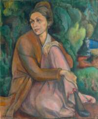 Alexandra Povòrina (St. Petersburg 1885 - Berlin 1963). Dame im Park.