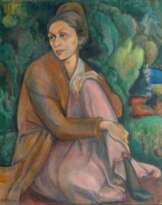 Alexandra Povòrina (St. Petersburg 1885 - Berlin 1963). Dame im Park.