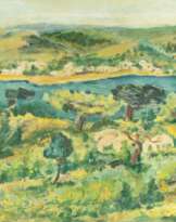 Franz Frank (Kirchheim unter Teck 1897 - Marburg 1986). Gärten am See.