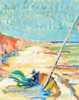 Wilhelm Ohm (Stettin 1905 - Hamburg 1965). Rotes Kliff in Sylt.