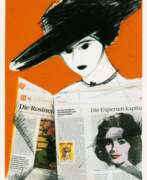 Manolo Valdés. Manolo Valdés (Valencia 1942). Mujer con periódico-Warhol.