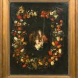 Mario Nuzzi (Penna Fermana 1603 - Rom 1673), Umkreis. Heilige Familie im Blütenkranz. - фото 2