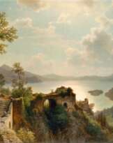 Hermann Pohle (Berlin 1831 - Düsseldorf 1901). Blick über einen See.