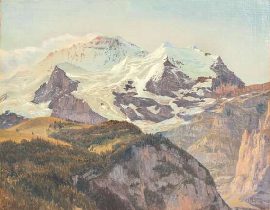 Johann Wilhelm Schirmer (Jülich 1807 - Karlsruhe 1863). Das Jungfraumassiv. - Foto 1