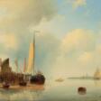 Abraham Hulk (London 1813 - London 1897). Segelboot am Hafen. - Auktionsarchiv