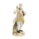 Michel Victor Acier (Versailles 1736 - Dresden 1799). Kavalier mit Rose. - Foto 1