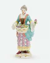 Peter Reinicke (Danzig 1711 - Meissen 1768). Blumenhändlerin aus der Serie 'Pariser Ausrufer'.