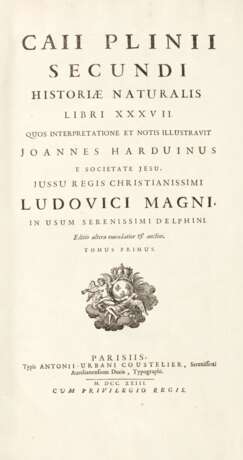 Historiae naturalis libri XXXVII, Paris, 1723, 3 volumes, red morocco, Lamoignon copy - фото 2