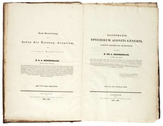 Illustratio specierum aconitis generis, Leipzig, 1823-1827, original boards - Foto 4