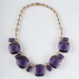 Vintage Amethyst-Diamant-Collier - photo 1