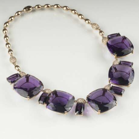 Vintage Amethyst-Diamant-Collier - фото 2