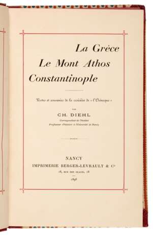 La Grece, Le Mont Athos, Constantinople, Nancy, 1898, presentation copy, inscribed by the author - photo 3