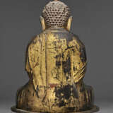 A GILT WOOD SCULPTURE OF A SEATED BUDDHA - Foto 6