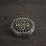 A ROUND SILVER BOX AND LID - photo 4