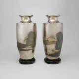 A PAIR OF SILVER PRESENTATION VASES - photo 1