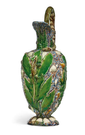A FRENCH POST-PALISSY EARTHENWARE EWER - photo 2