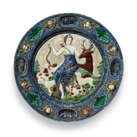 A FRENCH POST-PALISSY EARTHENWARE CIRCULAR DISH - фото 1