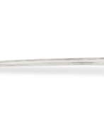 Cooking and serving tools. A LOUIS XVI SILVER LADLE