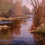 „Das alte Flussbett.“ Leinwand Ölfarbe Impressionismus Landschaftsmalerei 2015 - Foto 1