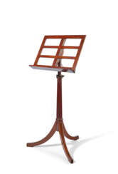 A FRENCH MAHOGANY AND BRASS MUSIC-STAND
