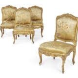 A SET OF FOUR LOUIS XV GILTWOOD SIDE-CHAIRS - фото 1