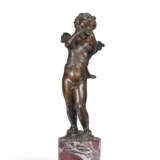A BRONZE FIGURE OF A CRYING PUTTO - photo 1