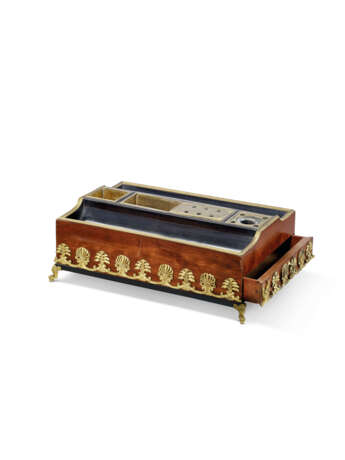 AN EMPIRE ORMOLU-MOUNTED MAHOGANY AND EBONY ENCRIER - photo 3