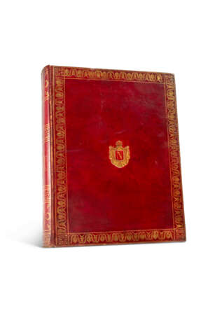 AN EMPIRE GILT-TOOLED PARCEL-GILT AND RED LEATHER BOX - Foto 4