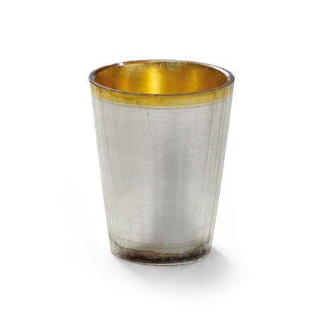 A BOHEMIAN DOUBLE-WALLED GOBLET WITH SILVERED INCLUSION - photo 1