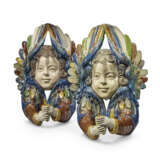 TWO FRENCH POST-PALISSY EARTHENWARE WALL LIGHTS - Foto 1