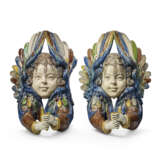TWO FRENCH POST-PALISSY EARTHENWARE WALL LIGHTS - Foto 2