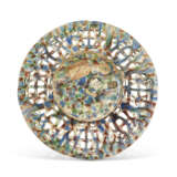 A FRENCH PALISSY-STYLE EARTHENWARE PIERCED DISH - фото 2
