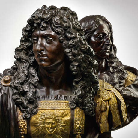 TWO PARCEL-GILT BRONZE BUSTS OF LOUIS XIV AND THE GRAND COND&#201; - Foto 2