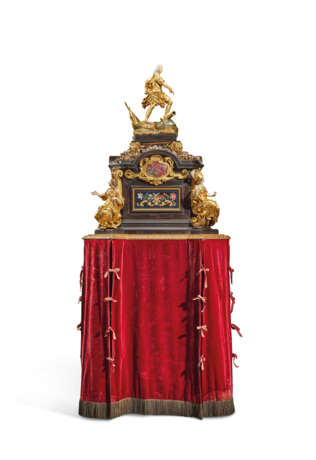 A MONUMENTAL ORMOLU-MOUNTED HARDSTONE CABINET ON STAND - photo 14