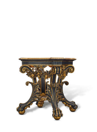 A MONUMENTAL ORMOLU-MOUNTED HARDSTONE CABINET ON STAND - фото 17